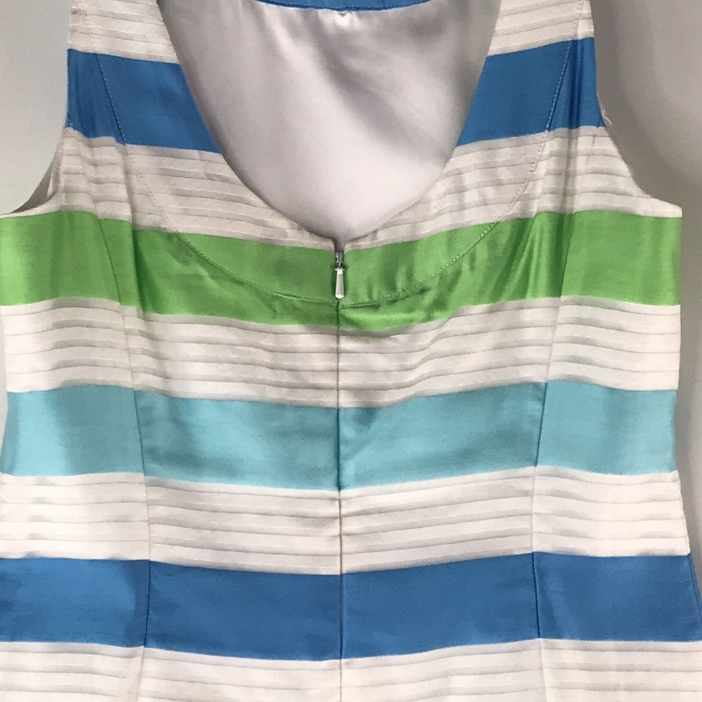 Lilly Pulitzer Henley Corded Organza Striped Sheath Dress Bow Neck‎ Women's OO - Picture 4 of 7